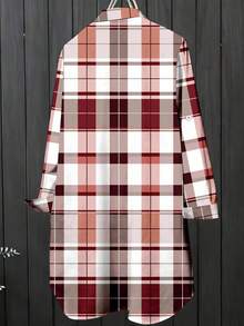 Linhara Women's Plaid Long Sleeve Minimalist Casual Shirt Fall Cloth For Women - Multicolor - View 2