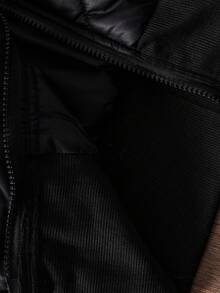 Sparklyn Áo khoác dài tay có mũ trùm đầu màu trơn cho bé gái, mùa đông - màu đen - Xem 9