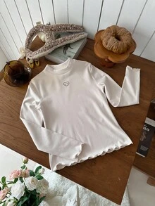 DAZY 青少年女孩日常休闲T恤，秋季