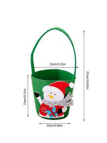 Joivida 1 Stück Weihnachts-kreative Cartoon-Süßigkeitentüte, Geschenktüte & Feiertags-Atmosphäre Dekorationseimer (mit Elch, Weihnachtsmann, Schneemann Designs) - neuartiges Design - stilvoll & niedlich - geeignet für Weihnachten - kann auf dem Esstisch platziert werden - Verschiedenfarbig - Übersicht 10
