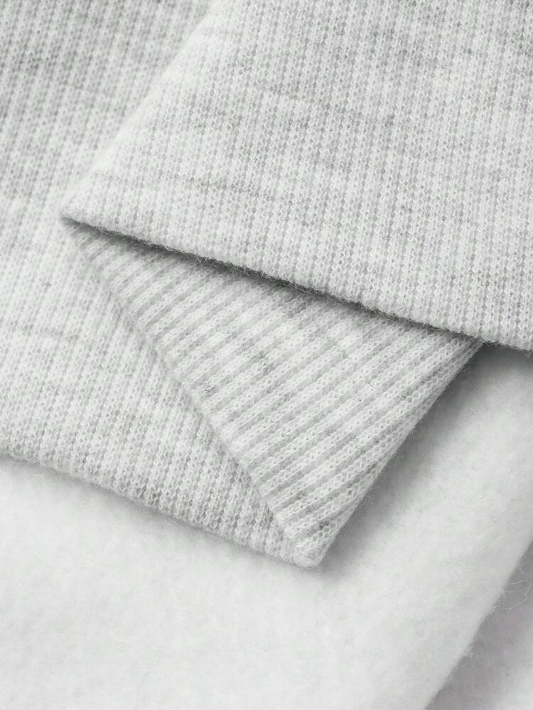 Dazy Plus Thickened Cartoon Puppy Embroidered Loose Casual Sweatshirt For Plus Size Women, Autumn/Winter Sweatshirts