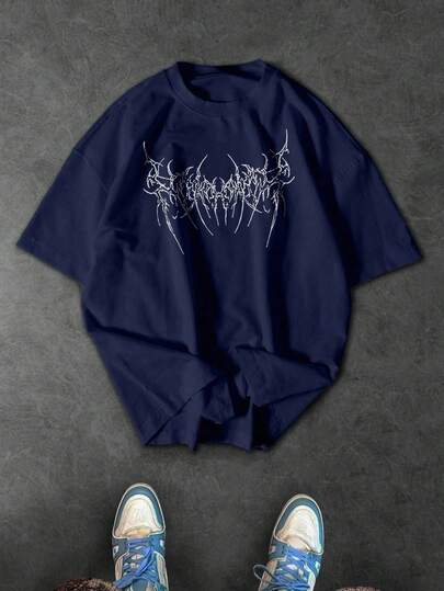 Sport MetroGents 男士休闲简约印花短袖运动T恤