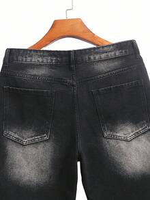 Chillumni 男士休闲水洗牛仔短裤，夏季 - 黑色 - 查看 4