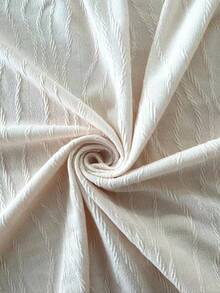 EMERY ROSE 女式圆领长袖纹理纽扣设计休闲T恤 - 杏色 - 查看 3