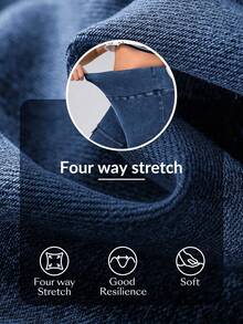Flexra Plus Size Fashionable Elastic & Soft High Waist Slimming Skinny Jeans - Dark Wash - View 4