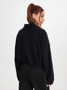 SHEIN Sports Women's Fashionable Outdoor Sports Padded Coat, Versatile Winter New Arrival - Black - View 4
