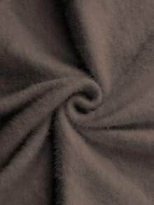 Chiquease Sweater Rajut Lengan Panjang Wanita Model Turtleneck dengan Kancing dan Rumbai, Dilengkapi Pita dan Lapisan Termal yang Pas di Badan - Coffee Brown - View 8