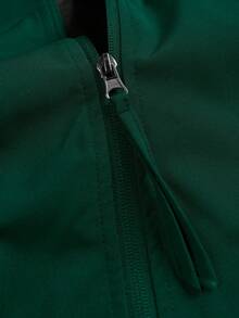 Manfinity EMRG 男士休闲拉链连帽户外风衣夹克，秋季，送给男朋友和丈夫的完美节日礼物 - 綠色 - 查看 5