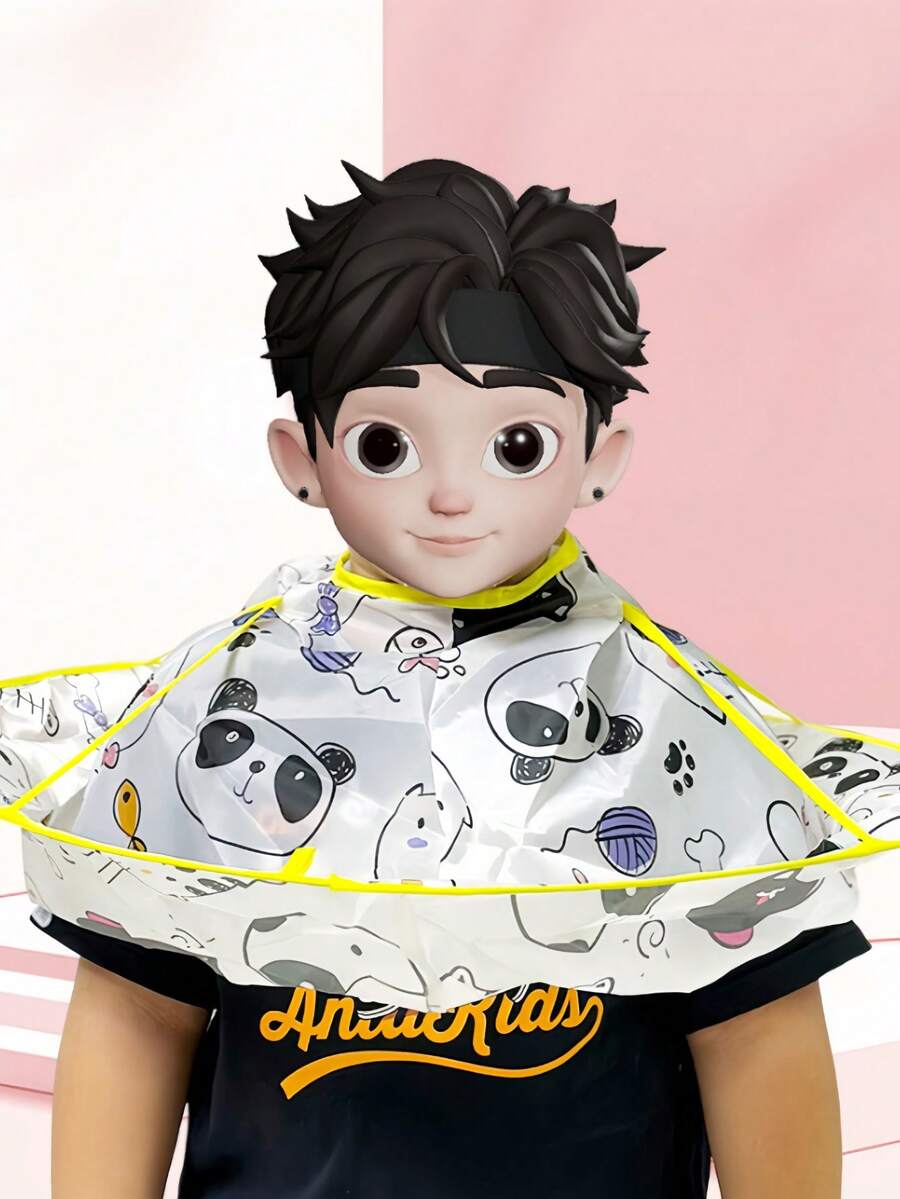 1 Buah Jubah Potong Rambut yang Dapat Digunakan Kembali untuk Dewasa, Kualitas Salon, Tahan Air, Jubah Tukang Cukur dengan Kancing Jepit di Leher, Celemek Tata Rambut Lipat Portabel - MultiWarna - View 1