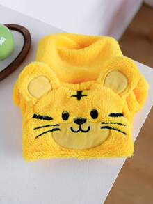 PETSIN 1件套宠物服装秋冬加厚保暖连帽衫猫狗通用服装可爱小老虎变身连帽衫 - 黃色老虎 - 查看 2