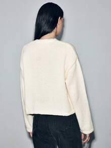 Lumivelle 2025 Herbst/Winter Neue Mode Chunky Strick 3D Weihnachtsbaum Pullover, Feiertags-Stimmung