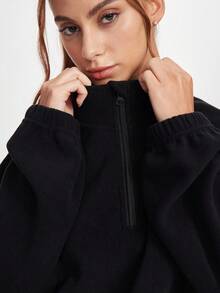 SHEIN Sports Women's Fashionable Outdoor Sports Padded Coat, Versatile Winter New Arrival - Black - View 1