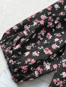 SHEIN LUNE CURVE Camisa elegante de gran tamaño para vacaciones de verano - Negro - Ver 4