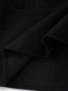 GlowEve CURVE Große Größen Damen kurzer Umhang umkehrbarer lässiger Wollmantel, Herbst/Winter - Schwarz - Übersicht 6