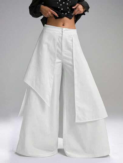 LYSMO Women's Casual Solid Color Loose Fit Pants, Autumn