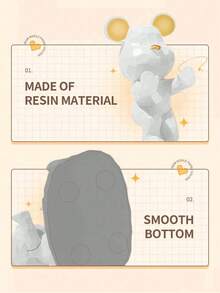 1pc Cute Phone Stand, Cartoon Bear Shaped Phone Holder, Compatible With Both Mobile Phones And Tablets, Suitable For Office Desktop, Bedside, Living Room, Study, Bedroom, Gifts Back To School - pink kicking bear - View 7