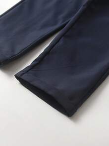 SHEIN 2pcs Young Boy Gentleman Set: Polka Dot Long Sleeve Shirt And Suit Pants, Fashionable Gentleman Style, Suitable For Birthday Party, Formal Event, Wedding, Christening, Christmas, Halloween