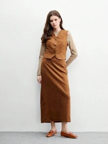 CUCCOO BIZCHIC Giày bệt mũi vuông thời trang nữ có khóa kim loại, giày lười thoải mái, dễ mang, phù hợp cho việc đi làm, đi chơi và đi nghỉ - Rỉ Nâu - Xem 10
