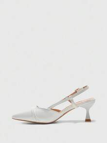 CUCCOO BIZCHIC Damen Spitze Kitten Heel Weiße Pumps, geeignet für Outdoor, Pendeln, Party, Bankett, Bürokleidung