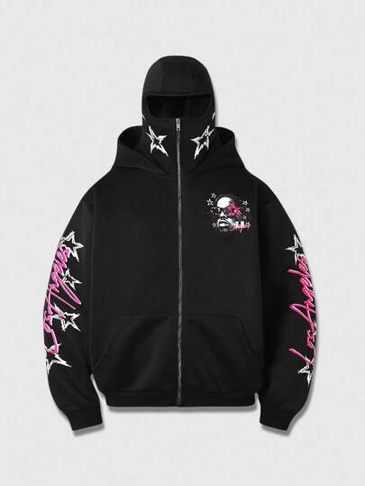 Street Life Sudadera con capucha con estampado gráfico para hombre, adecuada para uso diario, otoño/invierno