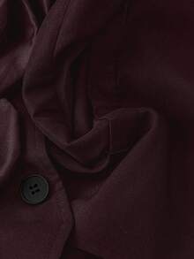 Franclia 大码女式优雅花卉装饰无袖背心，薄款西装外套，商务休闲，正式场合，通勤，办公室穿着 - 咖啡棕 - 查看 6