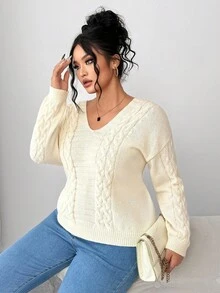 Elenzga 大码女式针织开衫，简约时尚外套，纯色蝴蝶结设计，秋冬款