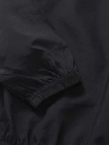 Genkimix Kids New Arrival Energetic Tween BoysLoose V-Neck Long Sleeve Letter Print T-Shirt With Relaxed Cuffed Pants Set. The T-Shirt Features A Distinctive Ribbed Black And White Collar Design With A Meaningful Letter Print, Paired With Comfortable, Soft And Loose Cuffed Pants. Fashionable, Versatile And Practical, Very Suitable For Boys To Wear In Daily Scenarios Like Going To School, Playing In The Community, Or Going Shopping.