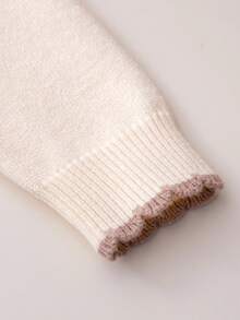 Souflis Souflis Young Girls 2 Pieces Knitted Set, Young Girl Cute Bow Sweater & Pleated Skirt Outfit, Winter