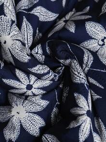 Vivid Eden Manteau d'hiver casual à manches longues et col ouvert avec imprimé floral pour femmes, casual pour femmes, bleu et blanc, manteau bleu, manteau bleu marine, bohème, style boho chic, femmes boho, vêtements western pour femmes, western - Bleu azur - Voir 9