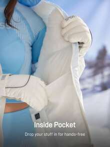 In My Nature Women's Ombre Color Zipper Front Outdoor Winter Jacket - Blue - View 6