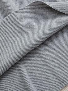 Sparklyn Tween Girls' Sweet Cute Autumn/Winter New Style Fashionable Lace Pearl Collar Gray Dress - Soft Versatile Lapel Long-Sleeve Sweater Dress, Princess-Style Knit Dress For Girls Fall