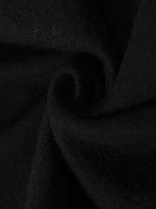 EURMUSE Men's Minimalist Graphic Print Hoodie Sweatshirt - Black - View 3