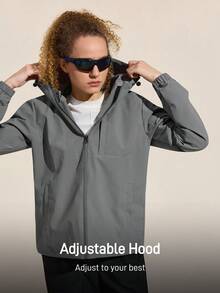 Easithlete 女士纯色连帽户外雨衣