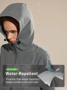 Easithlete 女士纯色连帽户外雨衣