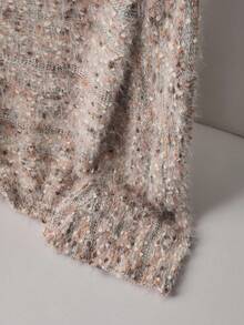 Franclia Plus Size Women Soft Fluffy Knit Sweater, Loose Casual Versatile Knitwear For Autumn/Winter Fall