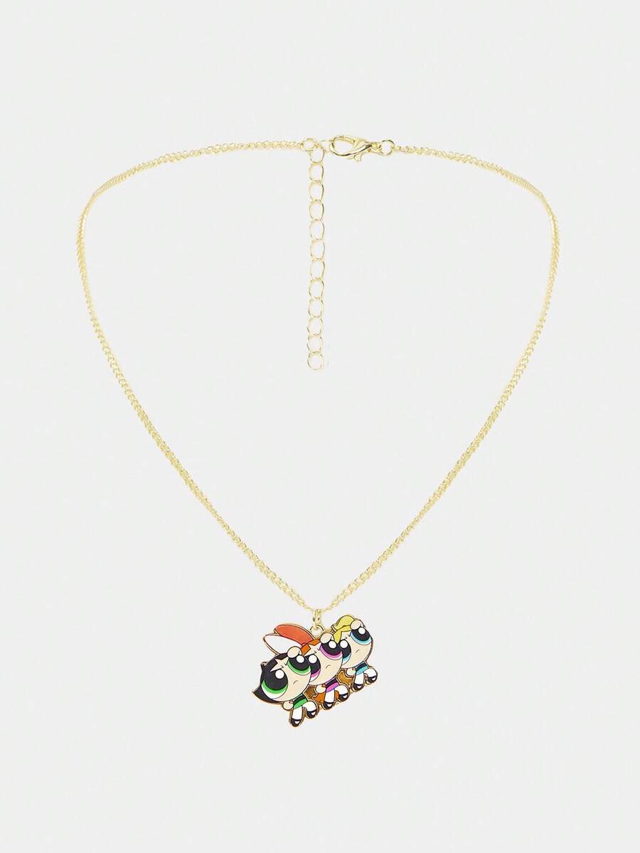 THE POWERPUFF GIRLS X SHEIN Dây chuyền nữ - Vàng - Xem 1