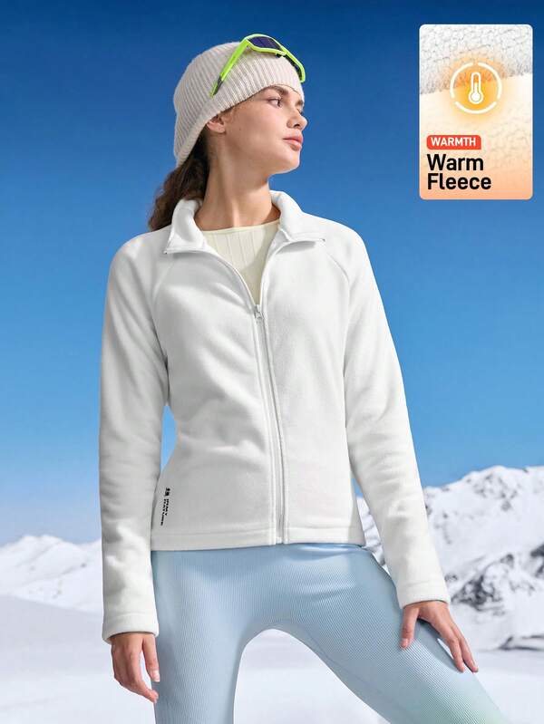 In My Nature Women's Casual Solid Color Fleece Jacket For Outdoor, Autumn/Winter