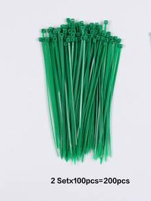 SHEIN 100pcs/200pcs Green Self-Locking Cable Ties, 3.93 Inch Heat Resistant Household Installation Fastening Accessories For Home Decoration, Valentine Day, Gift - Green - View 10