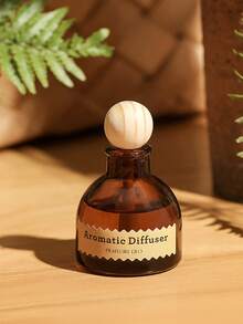 Zazumi 1pc Flameless Aroma Essential Oil, Car Aroma Ornament, Indoor Aroma Diffuser, Toilet Deodorizer, Hotel Fragrance, And Rattan Ball Aroma Diffuser - Sandalwood - View 1