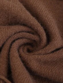 Brillora Cárdigan de punto casual de manga larga con hombros caídos y unicolor para mujer, otoño/invierno