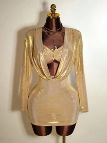 Mistrie Sexy Slim Fit Long Sleeved Bodycon Dress