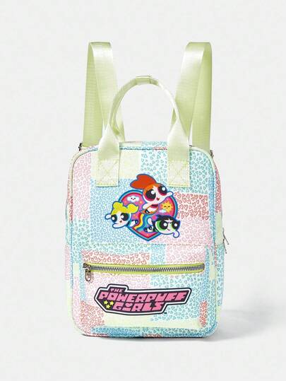 THE POWERPUFF GIRLS X SHEIN COLORFUL PRINTED GIRLS CANVAS BACKPACK