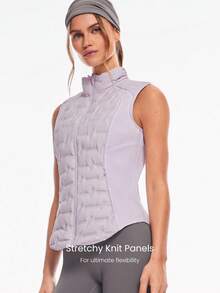 GLOWMODE Chill Flex 柔软保暖 Chill 无缝弹力反光防羽绒修身羽绒背心秋冬户外日常休闲 - 薰衣草薄霧色 - 查看 5