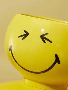 SmileyWorld® | SHEIN Cartoon Face Print Yellow 400ml Ceramic Mug - Yellow - View 5