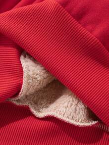 Sparklyn 一件少女宽松卫衣，雪花和文字印花，休闲宽松长袖上衣，适合秋冬季节、上学穿着，保暖百搭，红色宽松卫衣，女孩休闲时尚单品，加厚保暖内衬卫衣，适合秋冬季节和圣诞节穿着。 - 紅色 - 查看 7