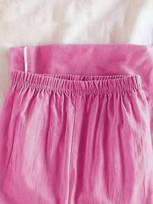 女婴棉质舒适长袖开衫上衣，带心形刺绣口袋和裤子家居服套装，可爱时尚，春秋