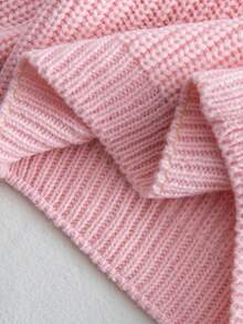 Sparklyn Young Girls Casual And Cute Pink Knitted Long-Sleeved Sweater With Cherry Embroidery Patterns Is Soft And Comfortable. It Is Suitable For Daily Life, Traveling, Vacation, Home, Nursery And Children's Play. It Is Suitable For Autumn And Winter, Christmas, School Opening And Parties. It Is Versatile For Autumn And Winter Clothing . Girls Clothes - Pink - View 13