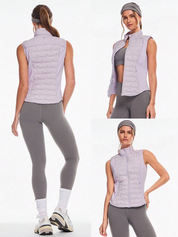 Gilet matelassé slim ajusté, doux et chaud, sans couture, réfléchissant et résistant à la doudoune, pour l'automne et l'hiver, pour un usage quotidien et en extérieur