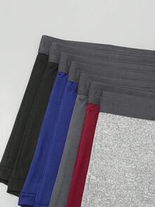 Men's Letter Waistband Elastic Waist Casual Boxer Briefs - Multicolor - View 3