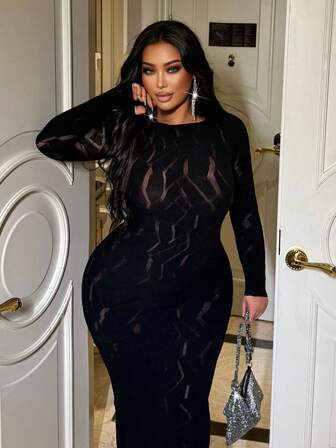 NU&NOW 大码女式性感长裙